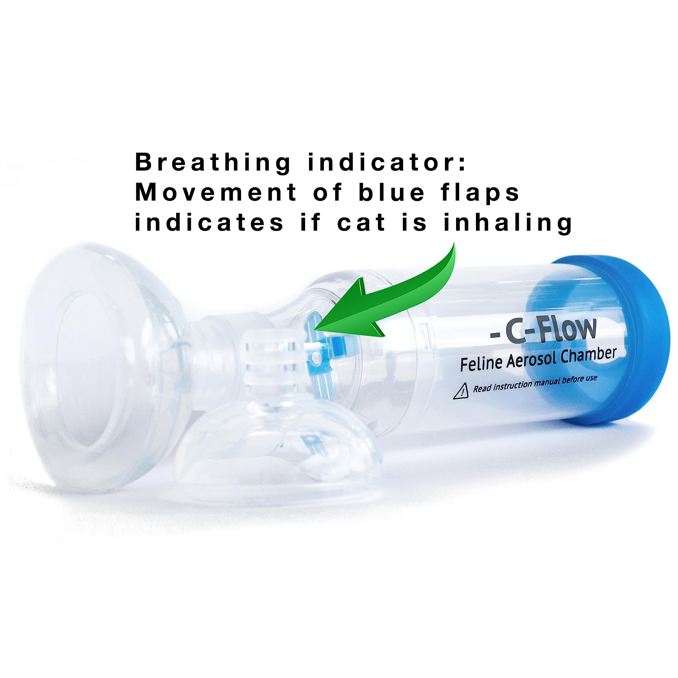 Cat Inhaler Spacer masks in two sizes demonstrate fit for most cats.