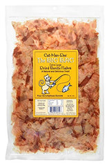 Cat-Man-Doo bonito flakes close-up texture, protein-rich snack potential