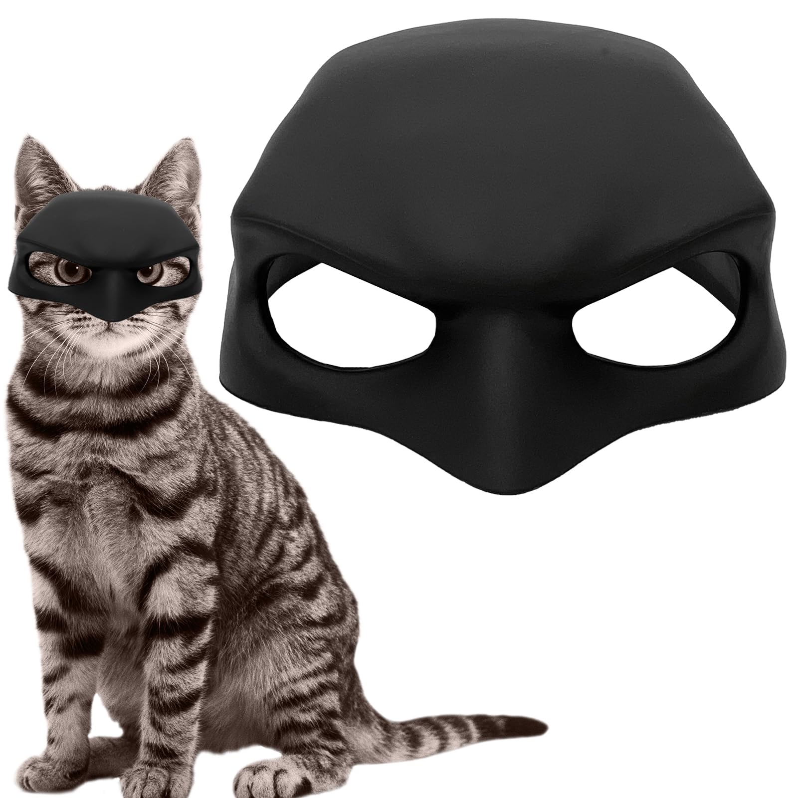 Cat Mask Cosplay close-up: lightweight, comfortable fit for cats during photoshoots.