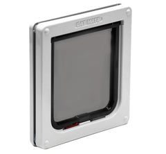 Cat Mate 2-Way Locking Cat Flap closeup shows durable polymer and secure slide lock.