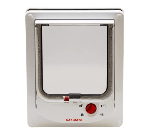 Cat Mate 4-Way Locking Flap side profile highlighting slim profile for doorways.