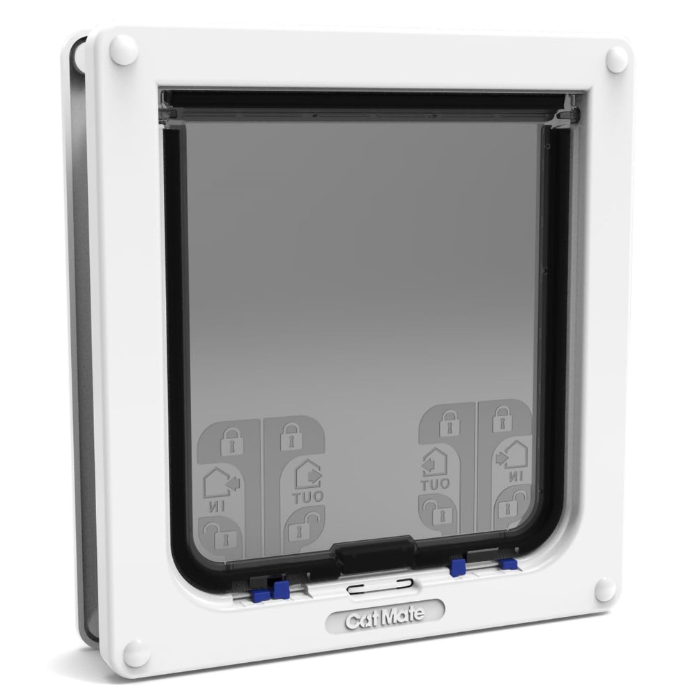 Cat Mate 4-Way Locking Large Cat Flap closed to show secure access