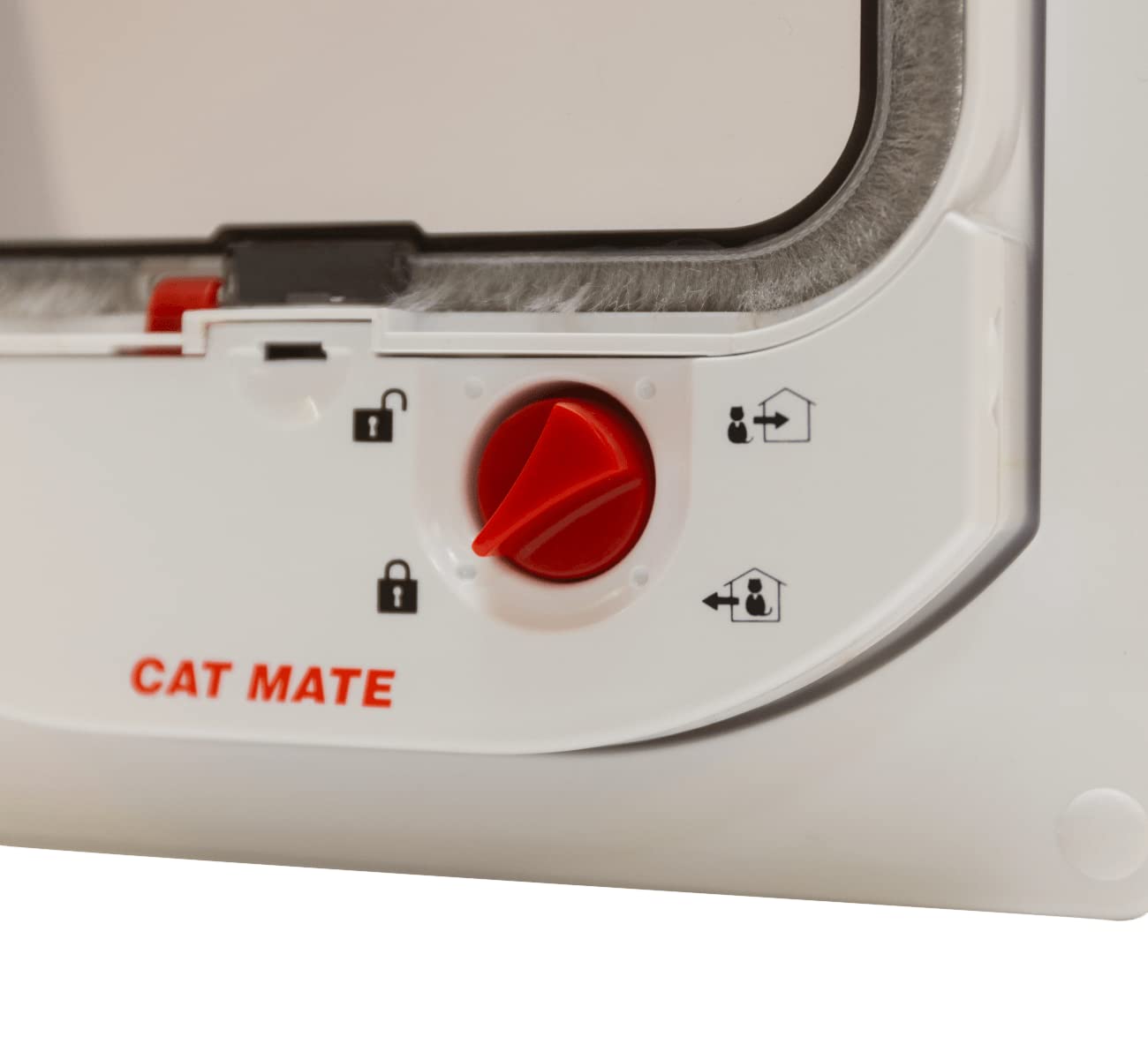 Cat Mate flap dimensions diagram visible for precise fit into doors.