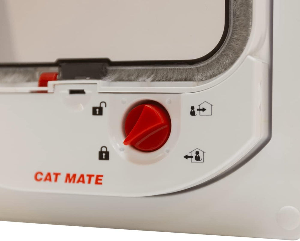 Cat Mate flap installed in a wall showcasing versatile fit.