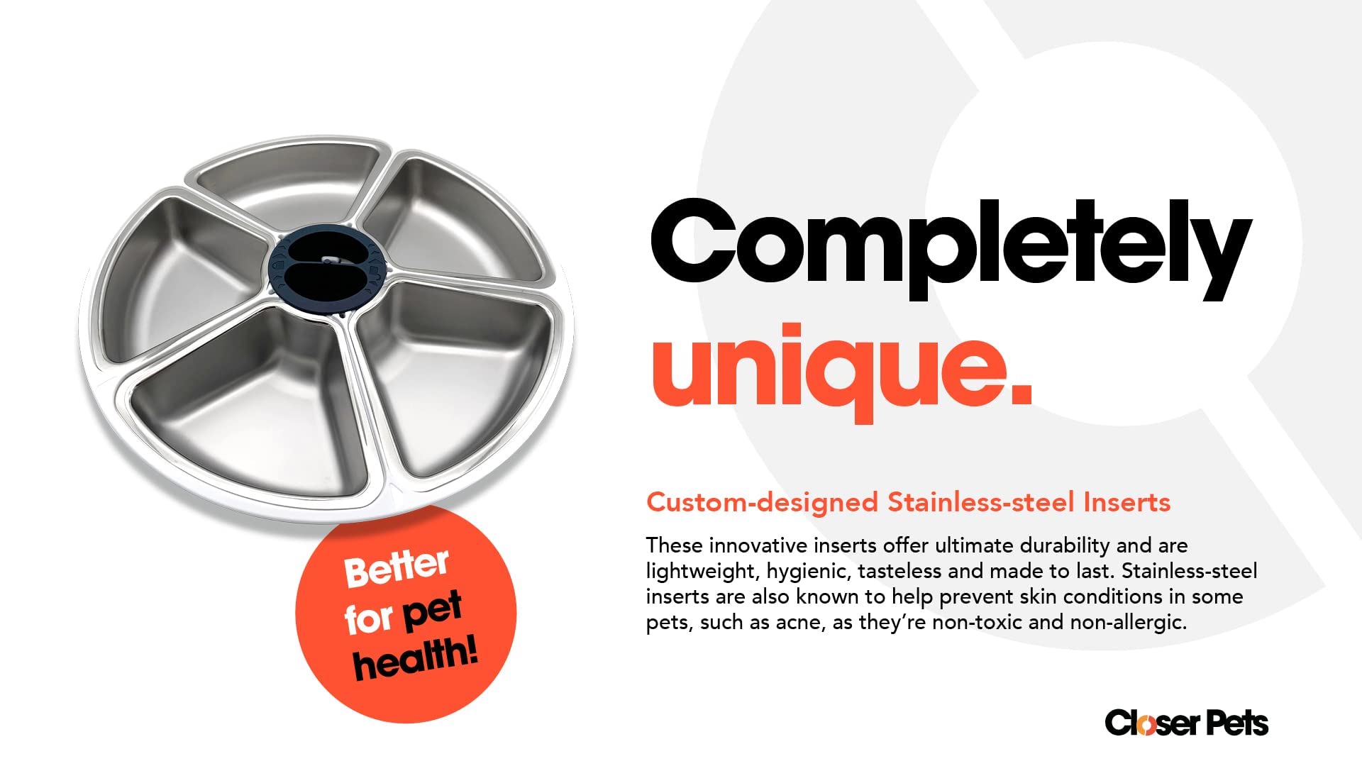 Cat Mate five-pack replacement bowls ensure ready replacements.