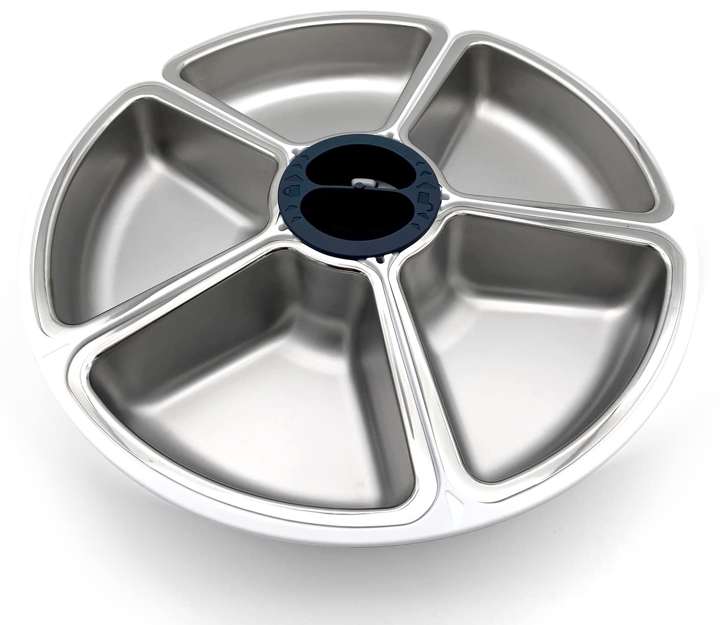 Cat Mate stainless steel bowl insert for a 5-meal feeder ensures durable, hygienic meals.