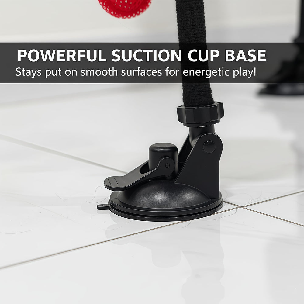 Cat punching bag toy suitable for solo or group play sessions.