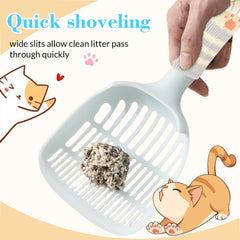 Cat scooper multi-layer sifting separates waste and fine debris efficiently.