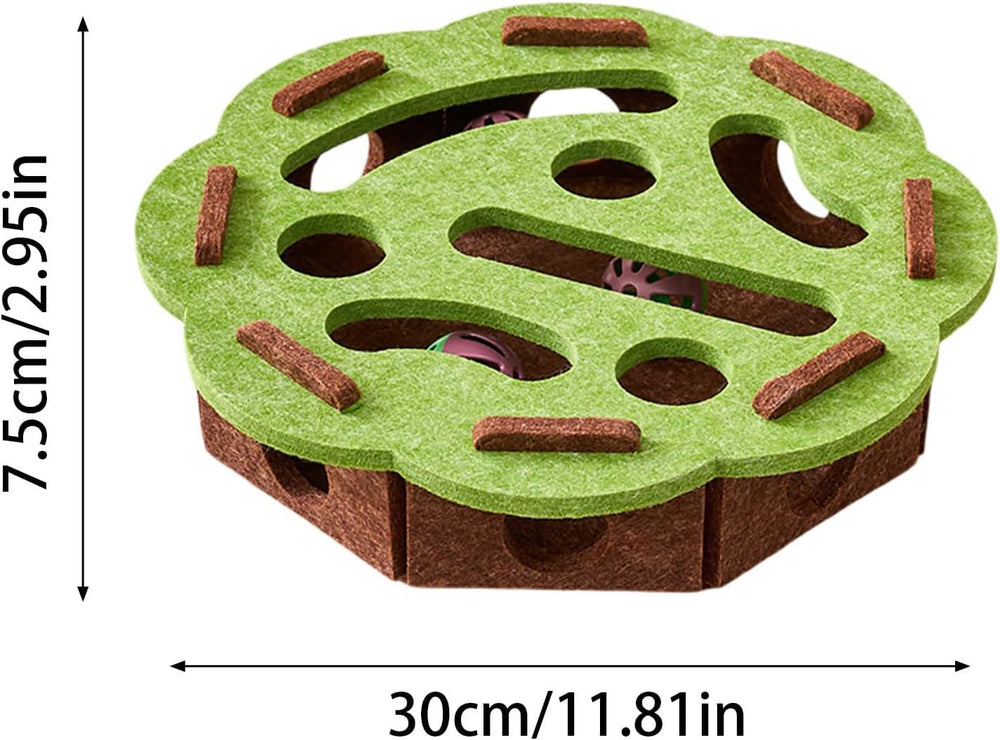 Cat Scratch Puzzle Box suitable for kittens to seniors, promoting engagement and claw maintenance.