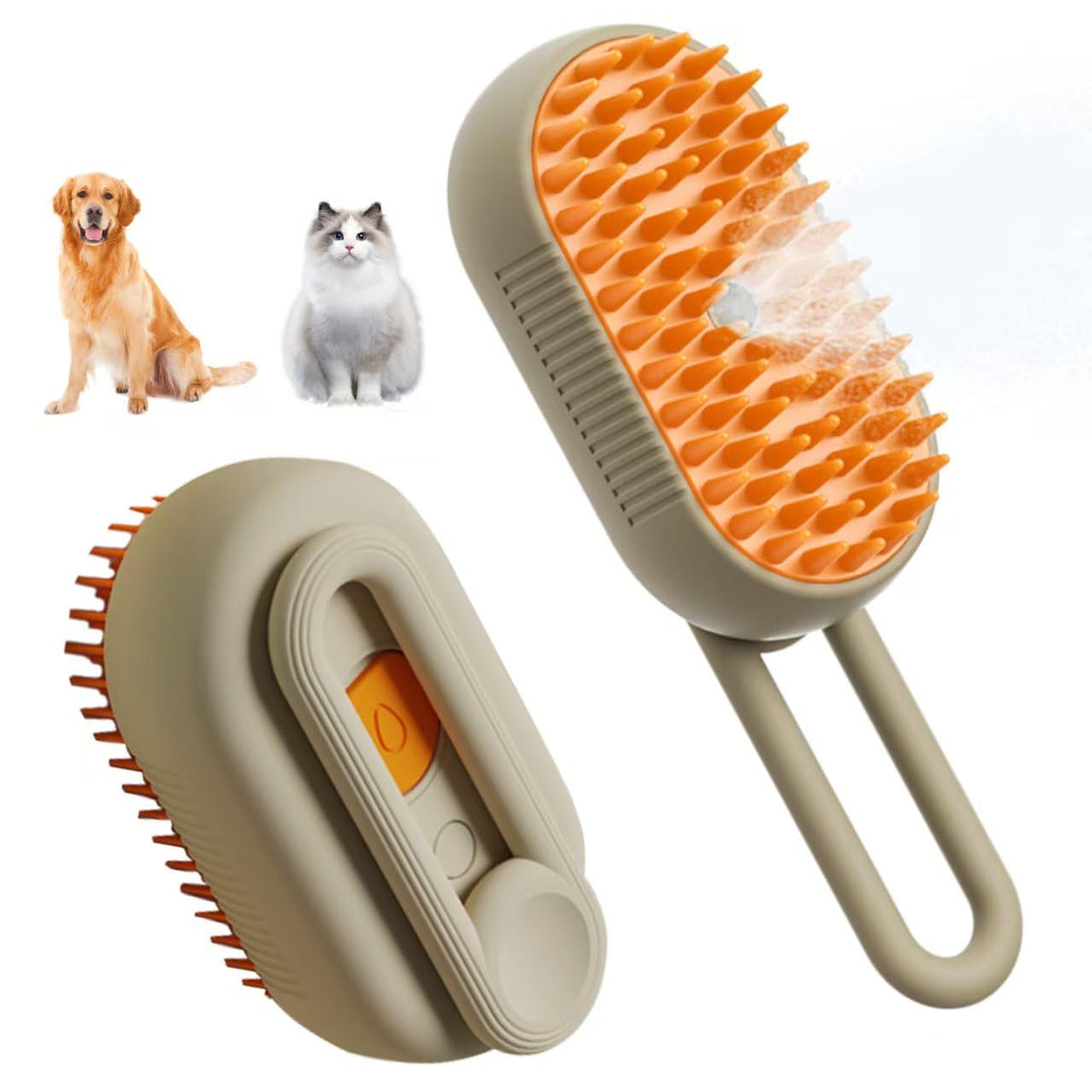 Cat Steam Brush steam massage demonstrates calm grooming