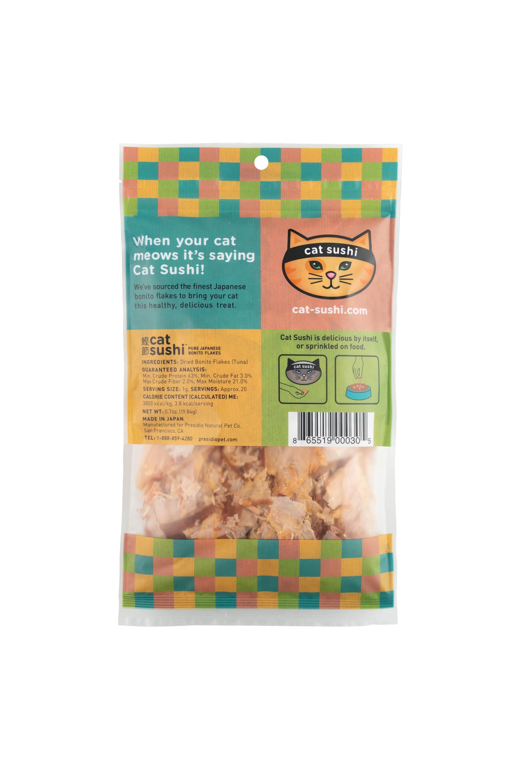Cat Sushi bonito flakes classic cut crumbs image for toppers and mix-ins