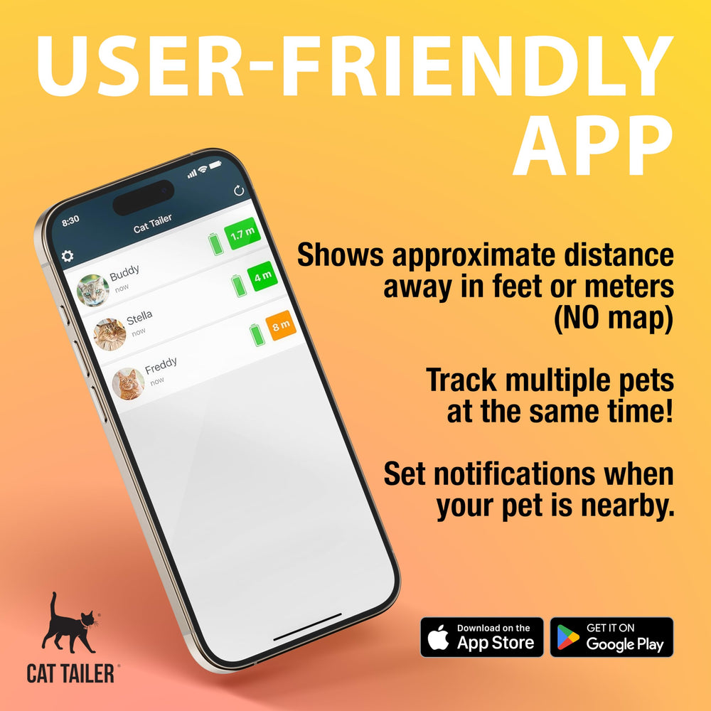 Cat Tailer tracker not GPS, focuses on close-range location awareness.