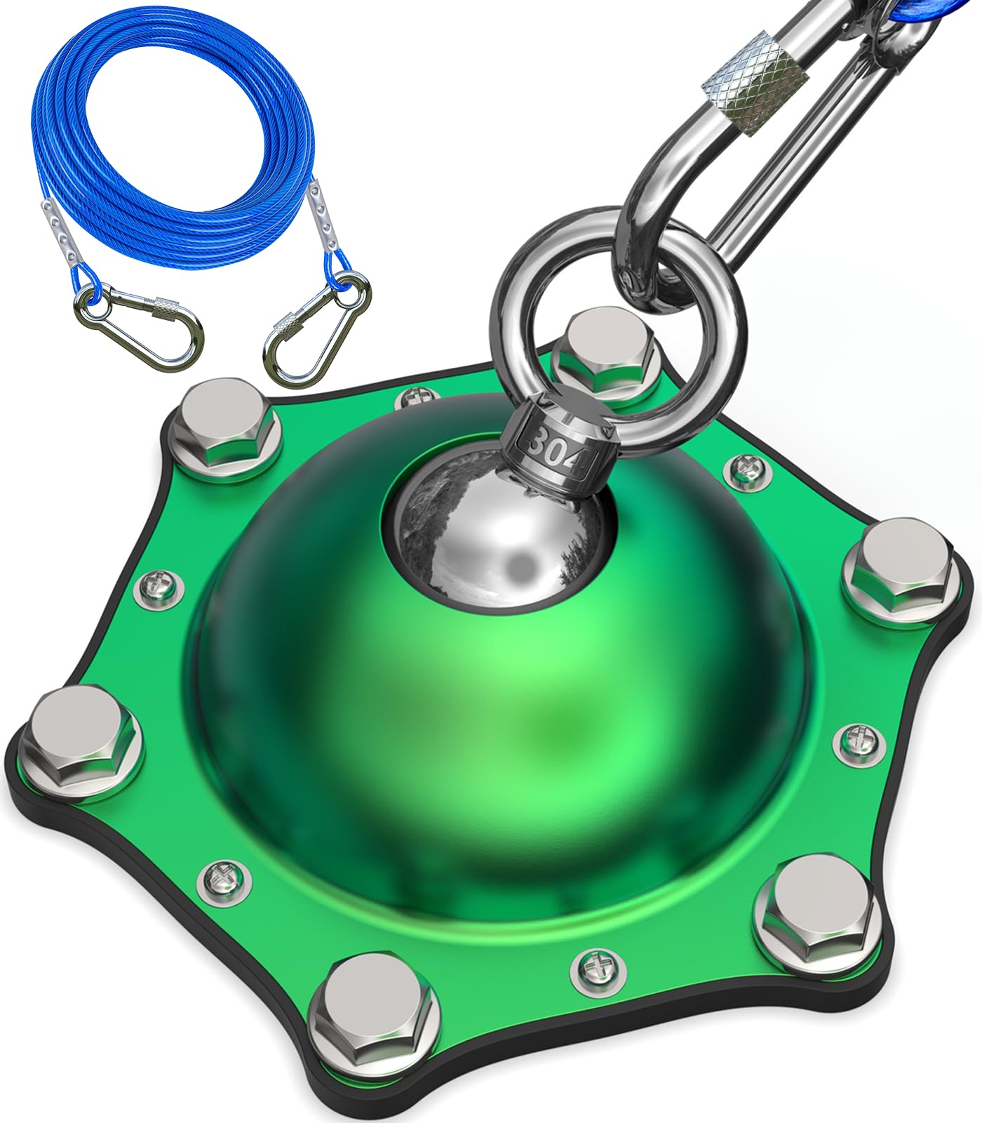Catapamey dog tie out stake with 360° swivel base prevents tangling during outdoor play.