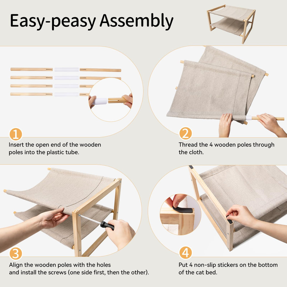 Two cats relaxing on CatAve Hammock, highlighting shared-nap use.