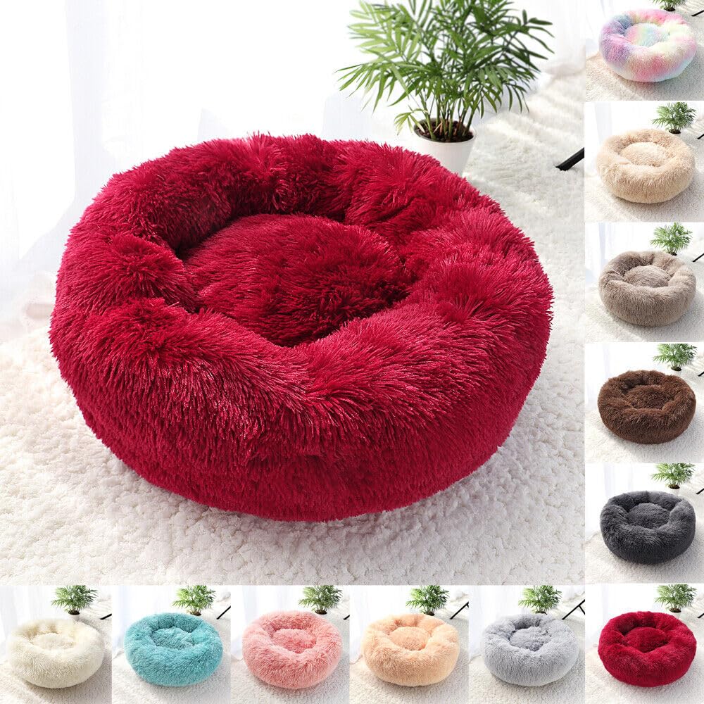 CatBed Round Red vacuum-sealed packaging shows compact shipping
