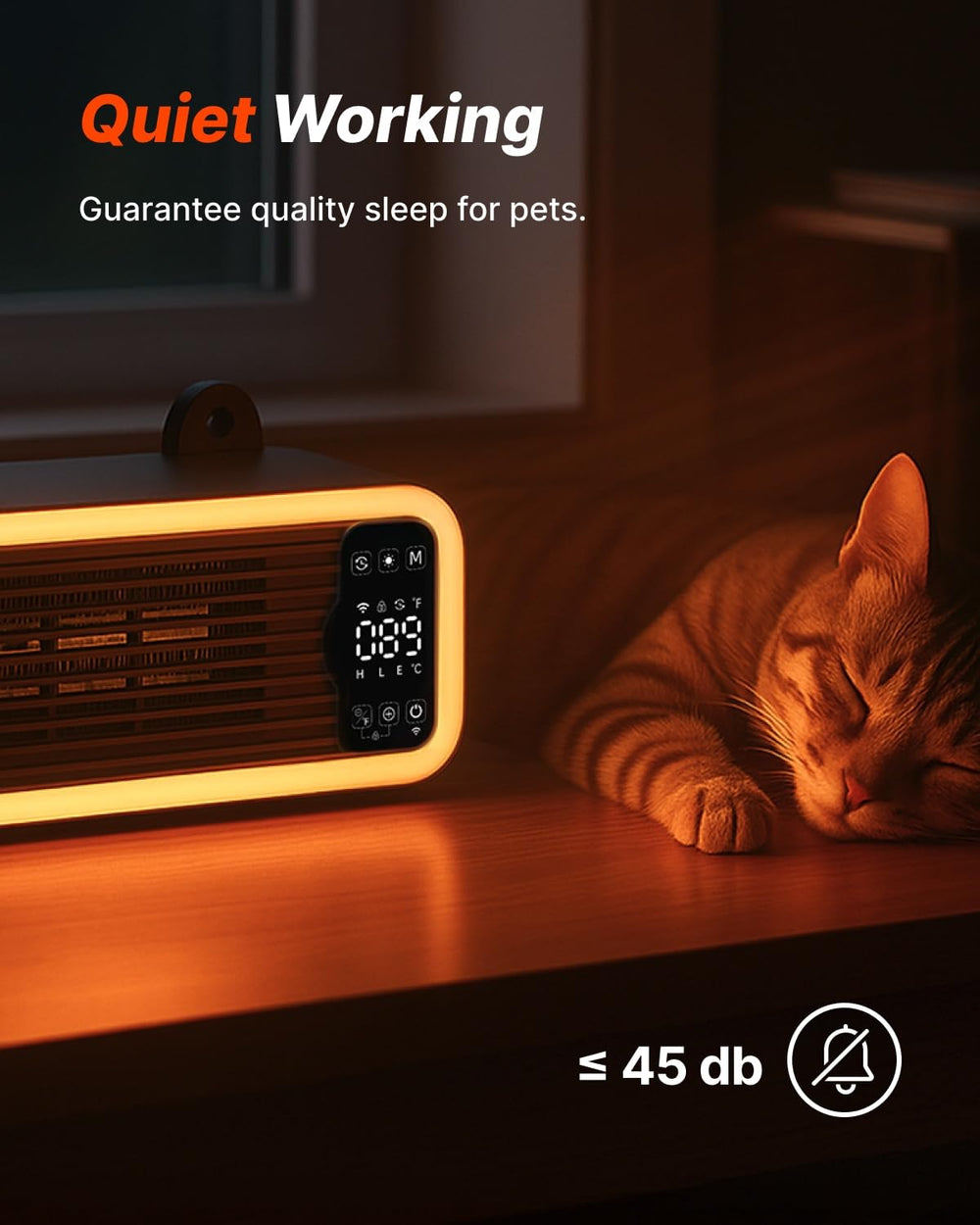 CATBOAT 1200W heater in a dog house setup for cold mornings.