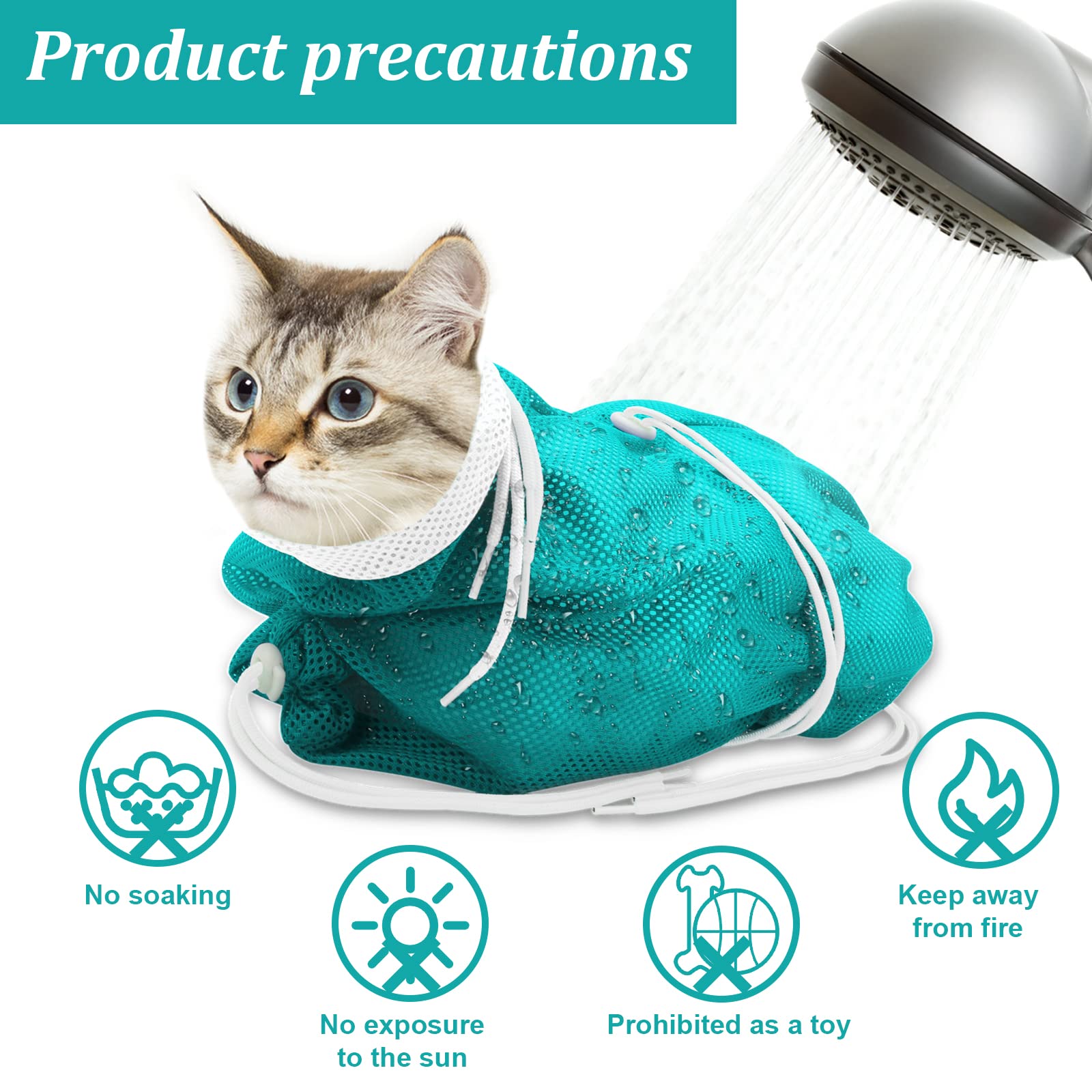 Catcan Cat Bathing Bag nail trimming use shows safe nail care