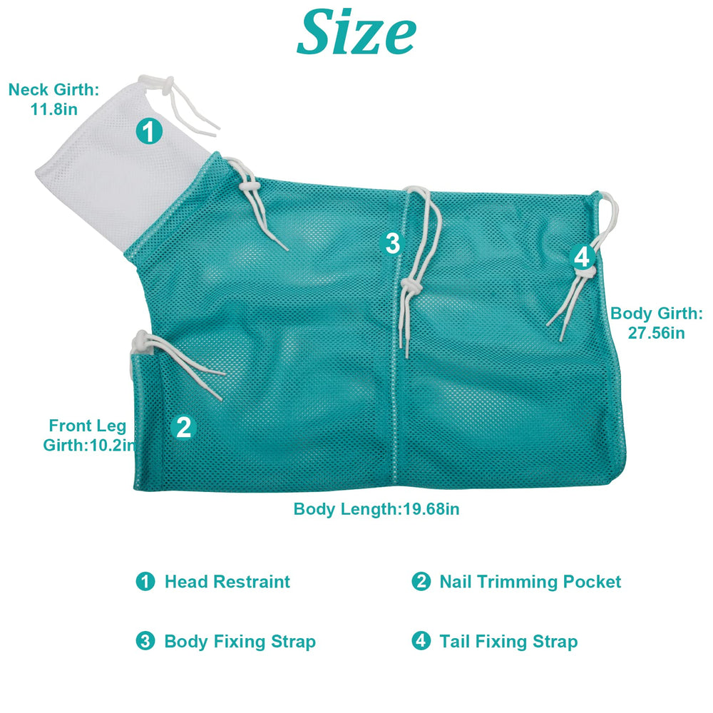 Catcan Cat Bathing Bag side view shows ergonomic fit for secure restraint