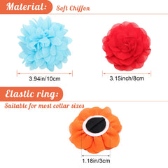 Catcan dog flower collar attachment 8cm creates balanced look for small dogs.
