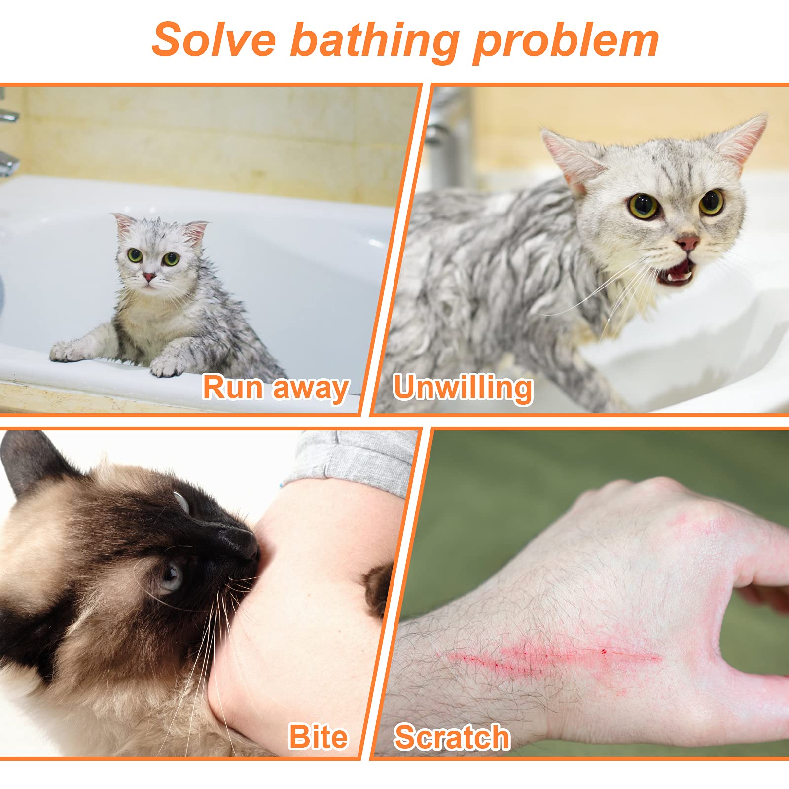Catcan soft polyester mesh provides airflow, comfort, and quick dry after bath