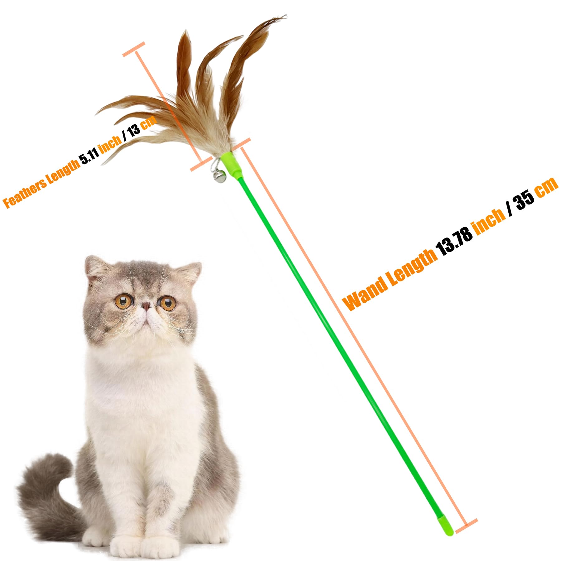 CATENEED 10-piece set – variety of colors keeps cats curious and active.