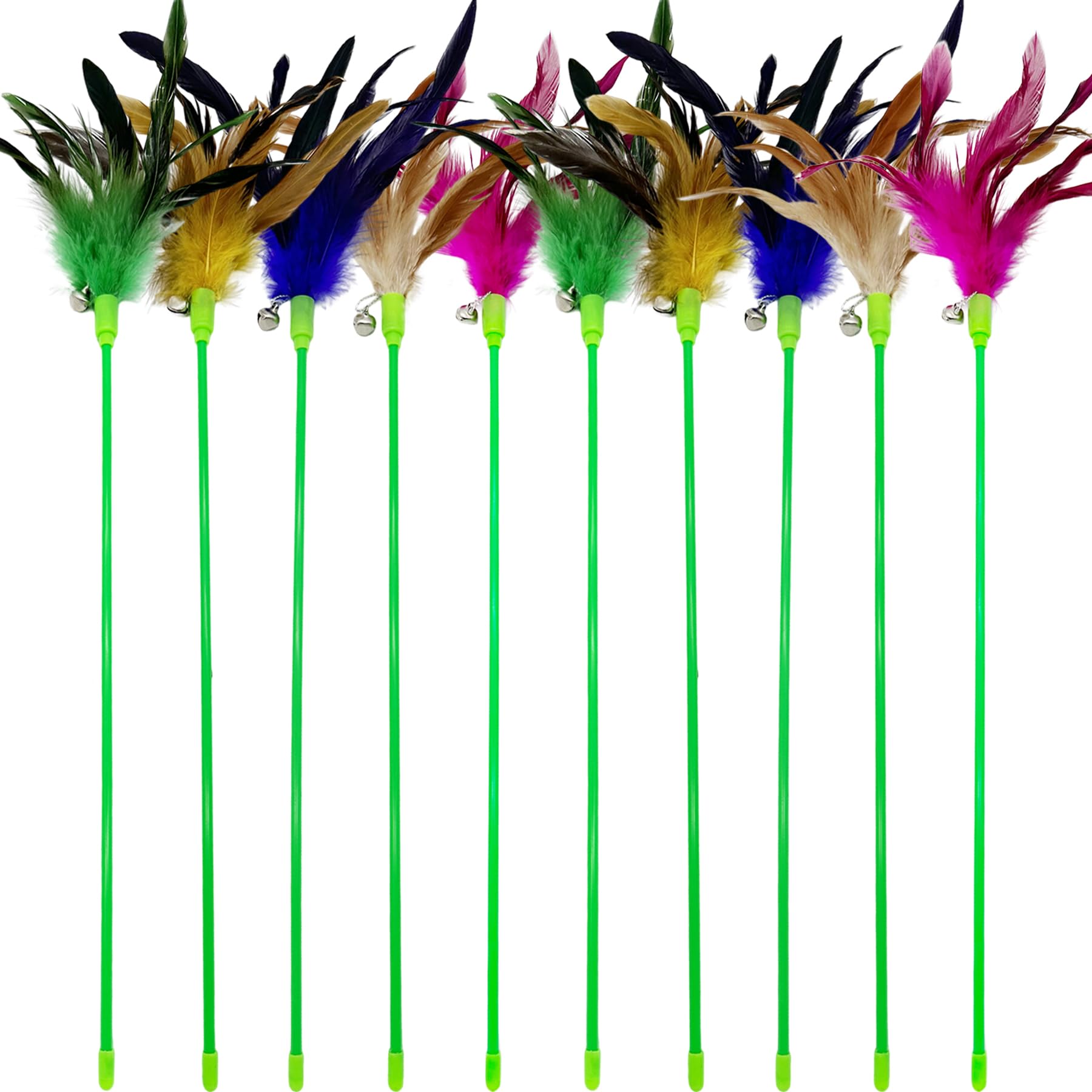 CATENEED cat wand feather toy – sounds may attract cats to chase and explore.
