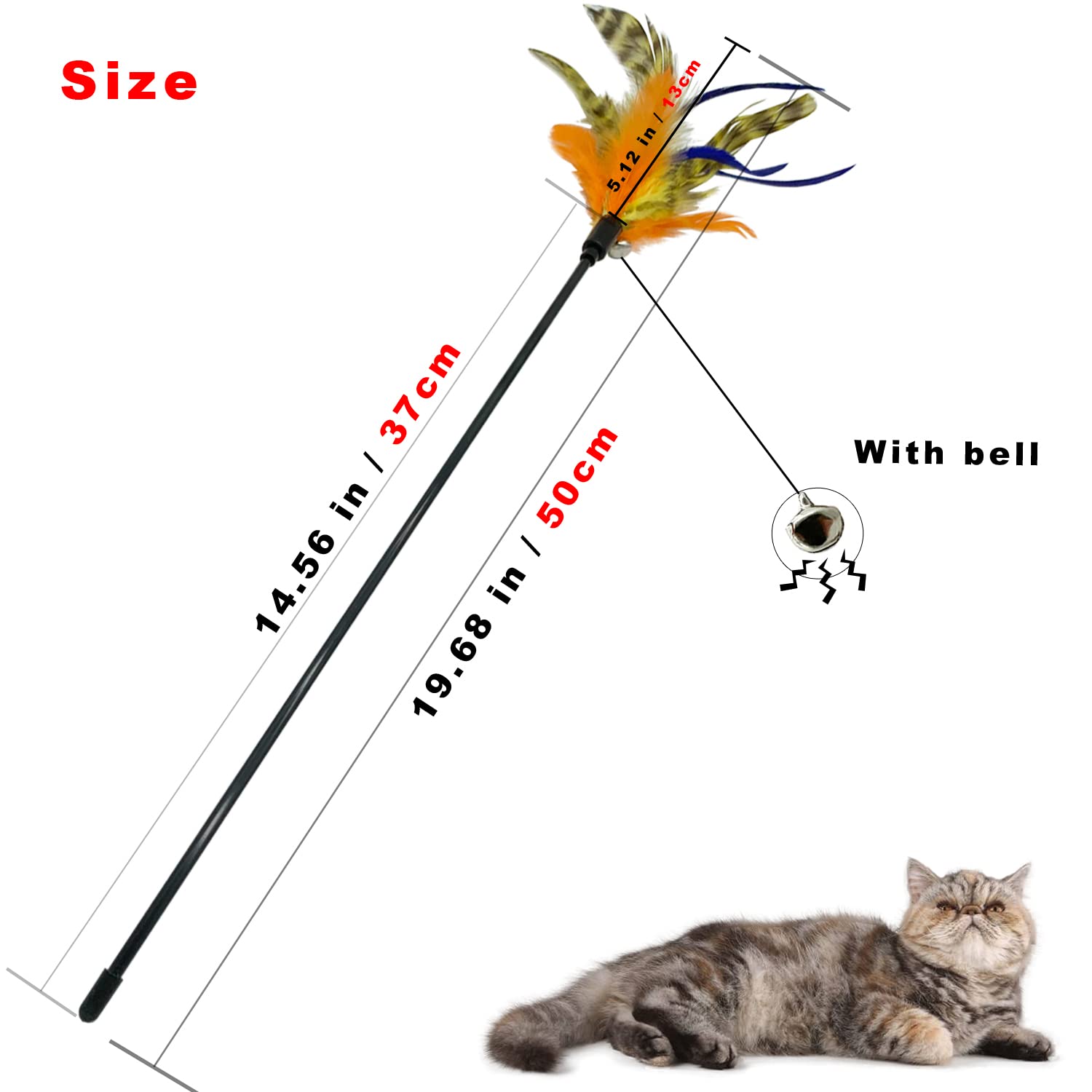 CATENESS cat wand toy kitten play scenario showcases chasing and pouncing practice.