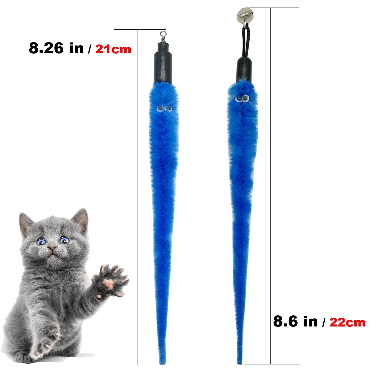 CATENESS Cat Worm Refills rustling-sound demonstrates attention-grabbing appeal during play.
