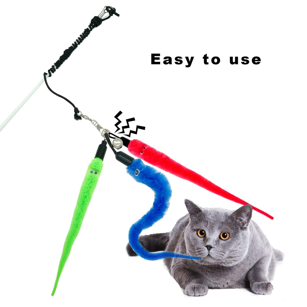 CATENESS Cat Worm Refills wand-compatibility ensures easy attachment for extended play.