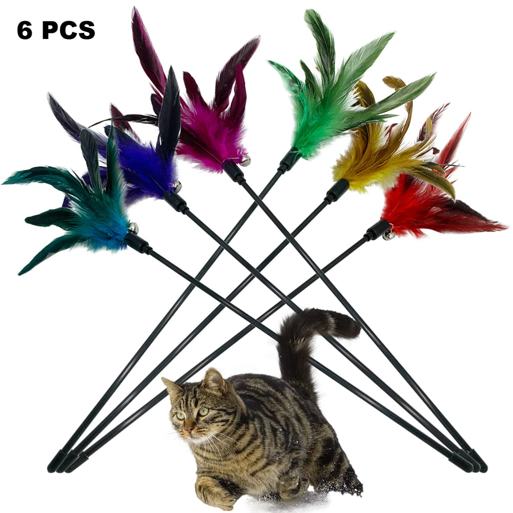 CATENESS Cat Wand Toy six-piece set for versatile indoor play options
