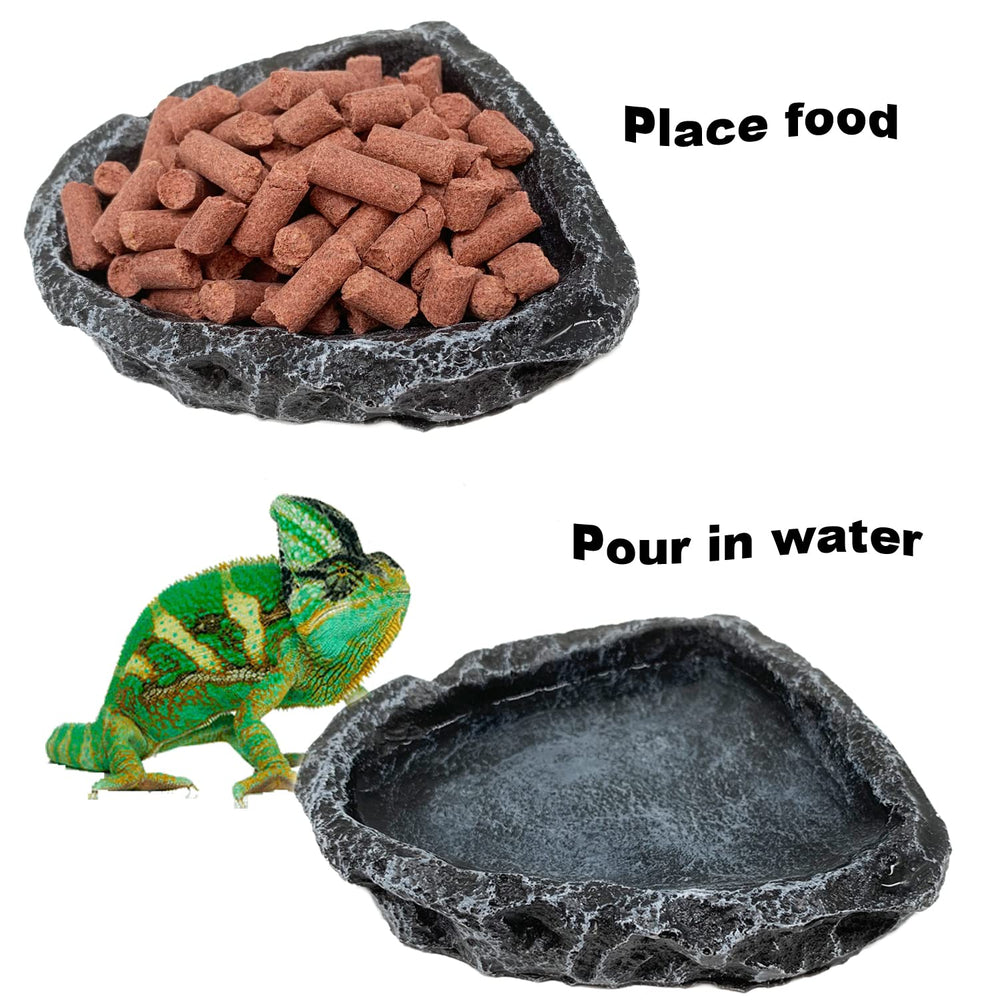 Catenness reptile corner bowl fits terrarium corners and decor