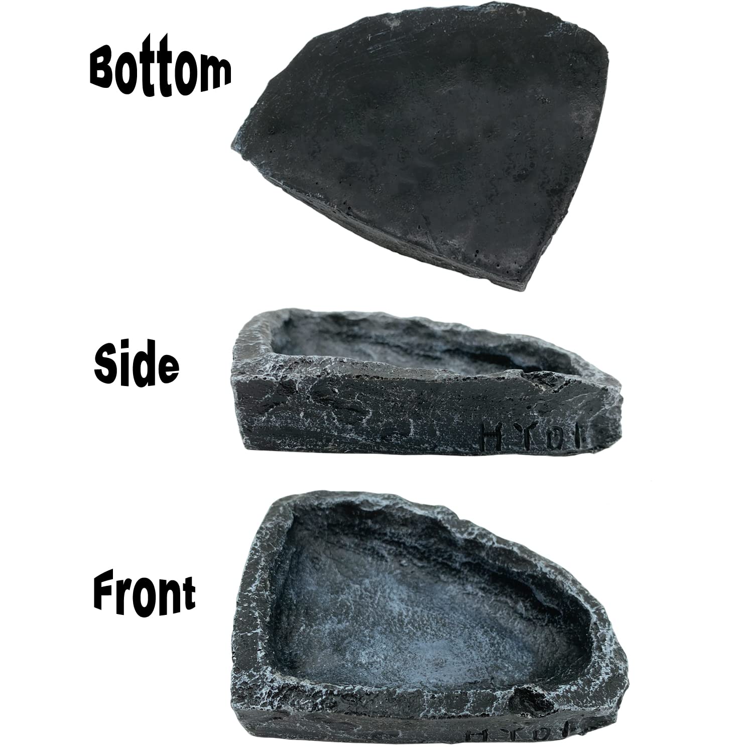 Catenness reptile resin dish with naturalistic look for terrariums