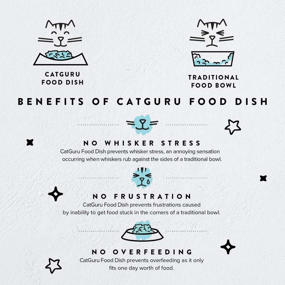 CatGuru bowls non-slip ring keeps bowls in place during mealtime.