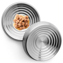 CatGuru whisker-friendly shallow dish promotes comfortable feeding for indoor cats.