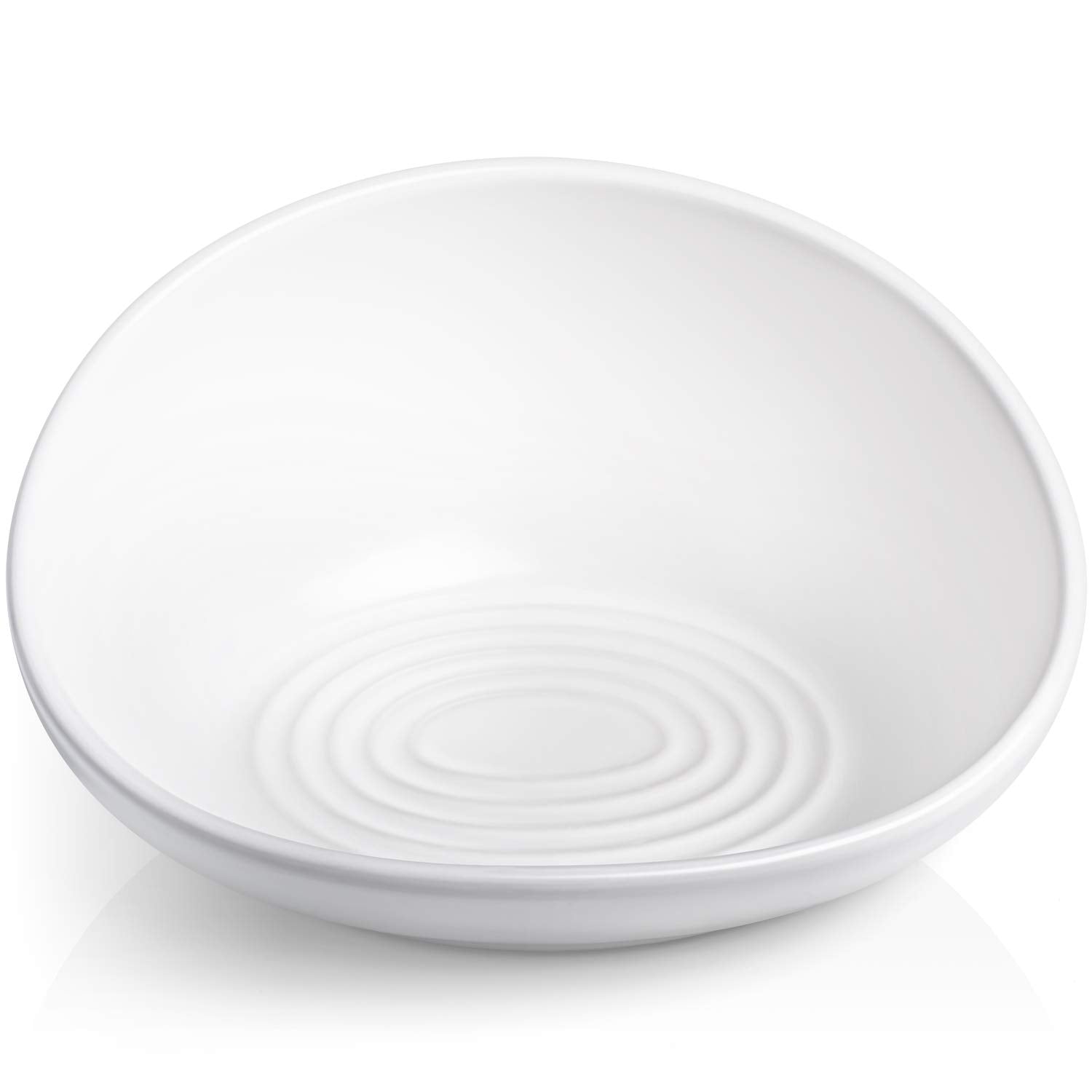 CatGuru cat food bowl ceramic white provides stylish, easy-clean dining for indoor cats.