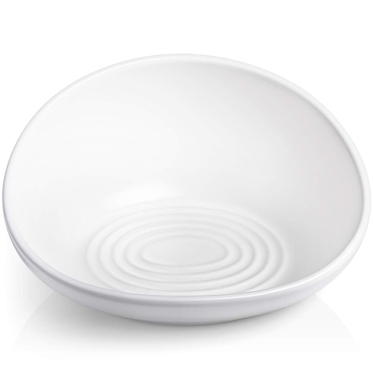 CatGuru cat food bowl ceramic white provides stylish, easy-clean dining for indoor cats.