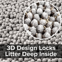 CatGuru Cat Litter Mat close-up reveals 3D design that traps litter efficiently