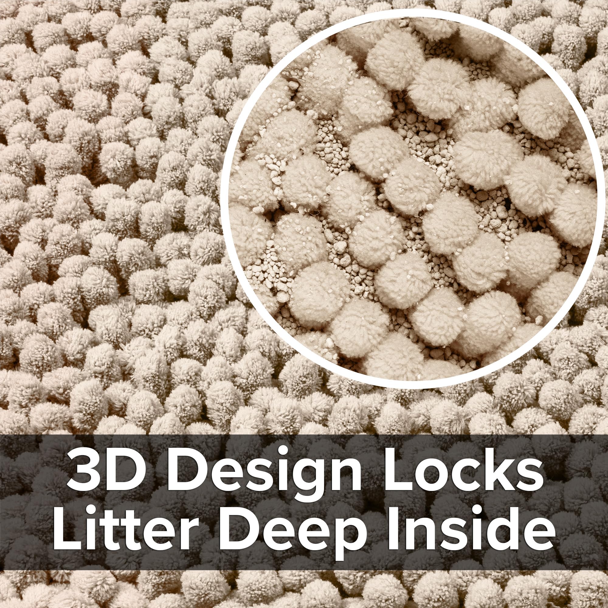 CatGuru Cat Litter Mat medium folded for cleaning shows easy debris removal.