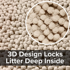 CatGuru Cat Litter Mat medium folded for cleaning shows easy debris removal.