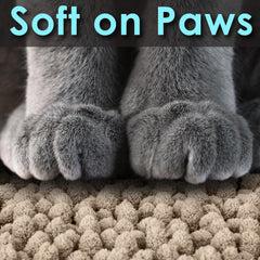 CatGuru Cat Litter Mat medium microfiber closeup emphasizes soft paw wipe.