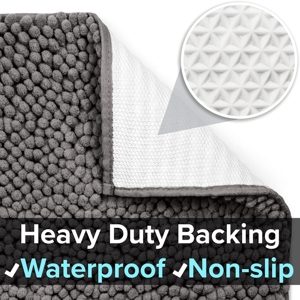CatGuru Litter Mat waterproof backing protects floors from spills