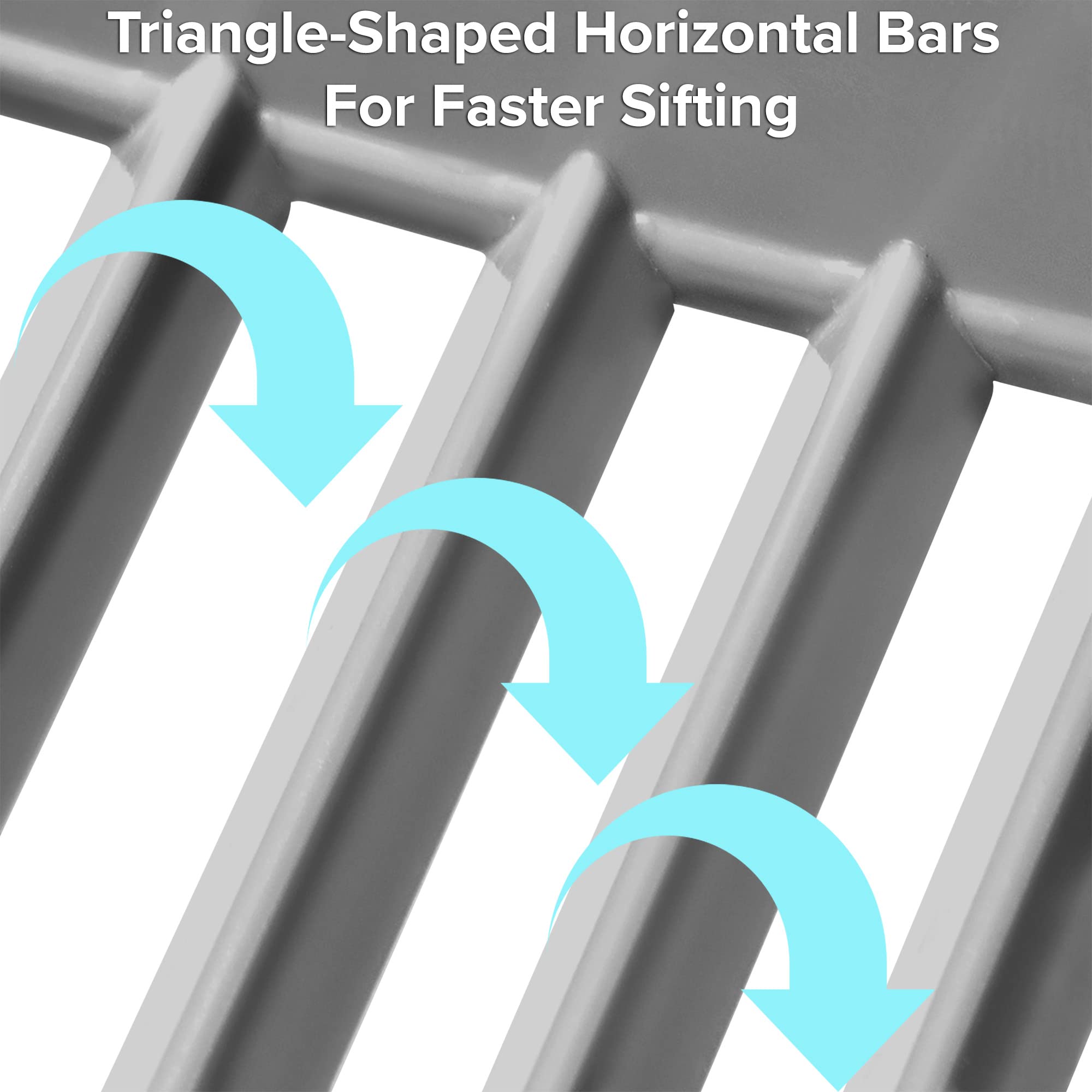 CatGuru litter scoop knife-stripe feature scraping box bottom