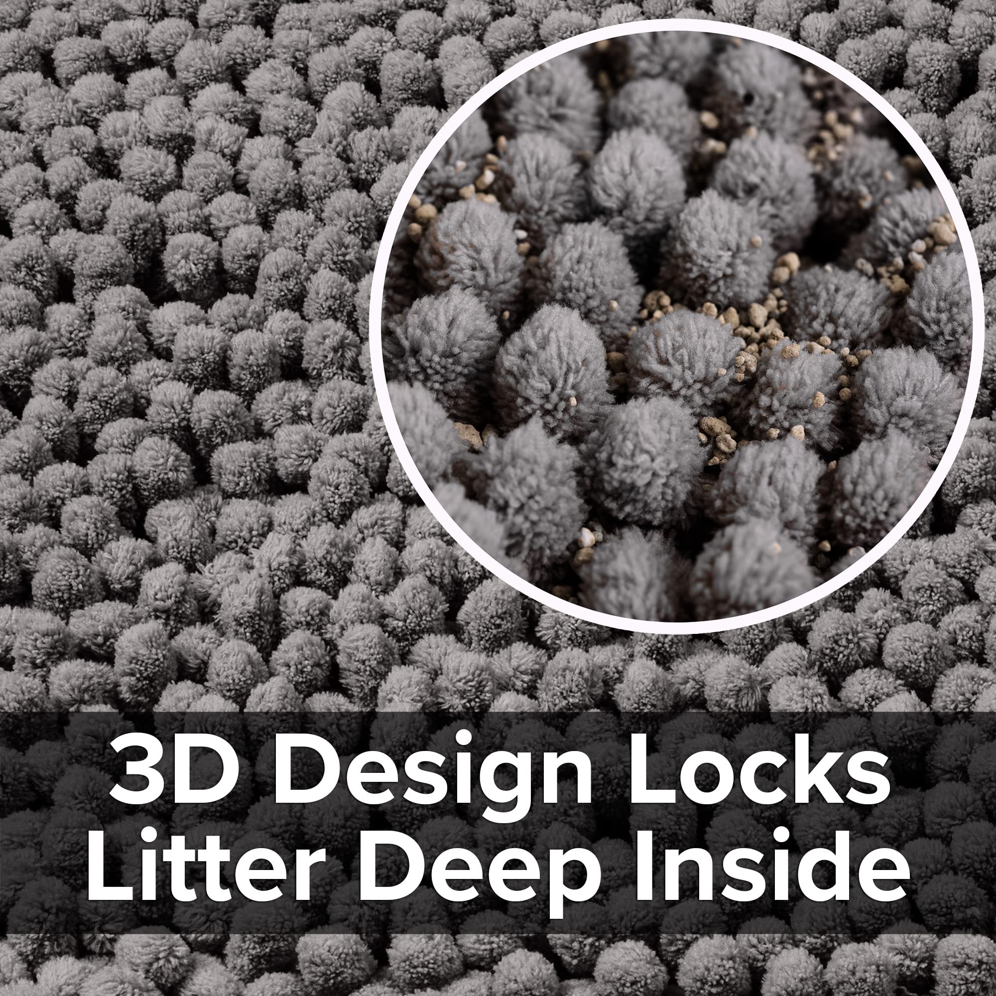 CatGuru litter mat folded for easy cleaning and shake out