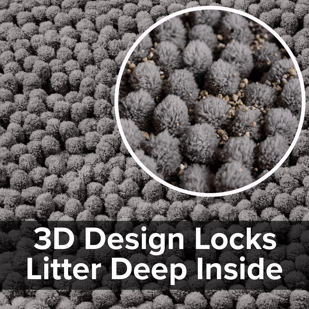 CatGuru litter mat folded for easy cleaning and shake out