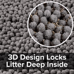 CatGuru litter mat folded for easy cleaning and shake out