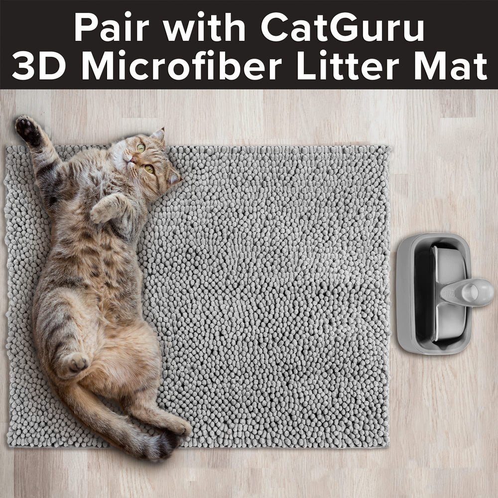 CatGuru Premium Cat Litter Scoop Holder gray close-up matte finish