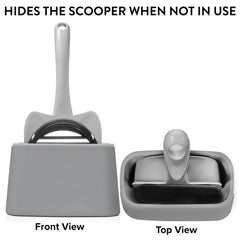 CatGuru Premium Cat Litter Scoop Holder gray hidden scoop design