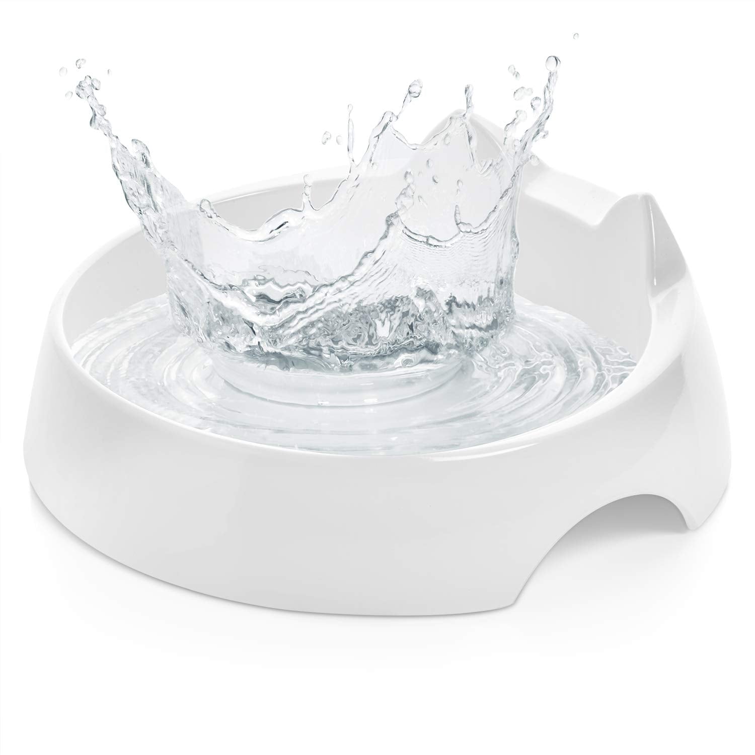 CatGuru whisker-relief water bowl Marshmallow keeps whiskers comfortable while drinking