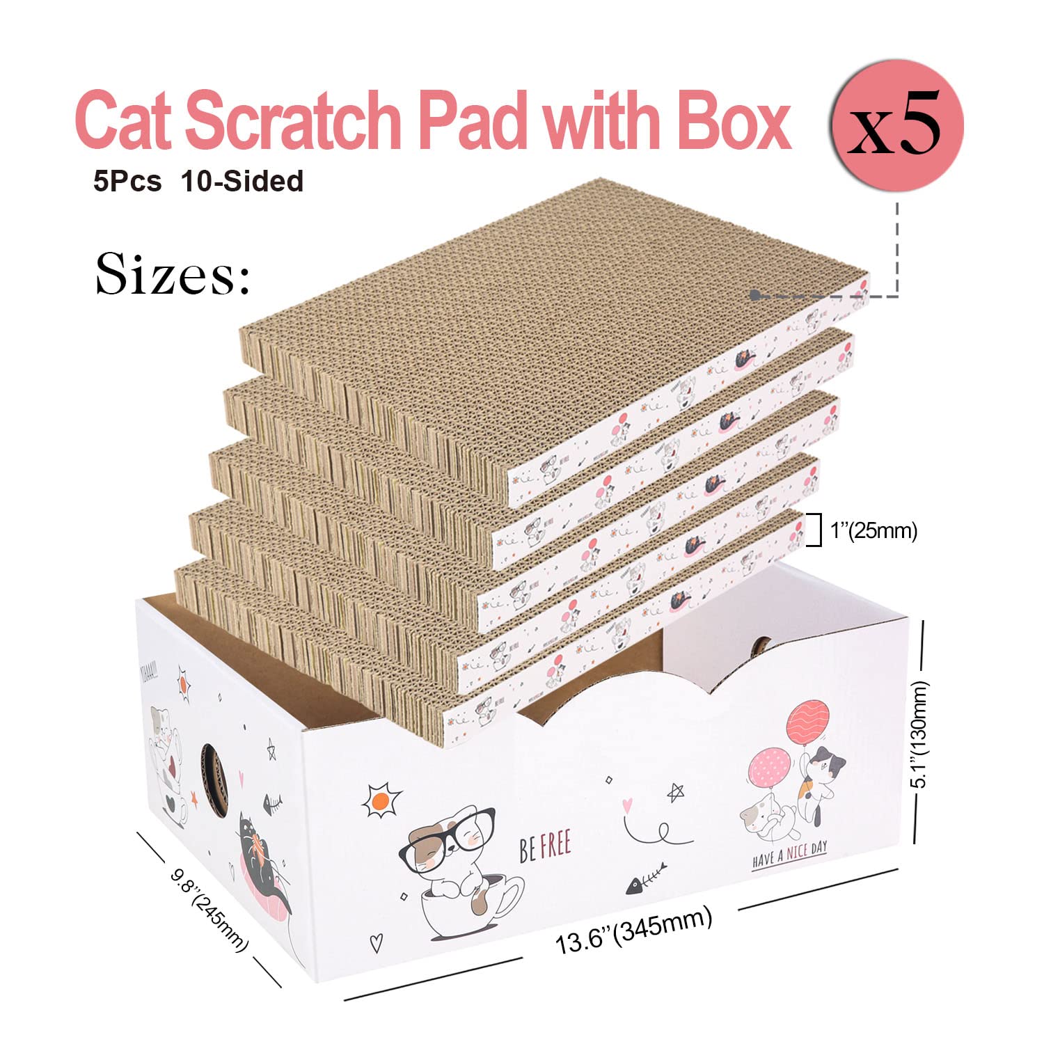 Catinarla durable recycled cardboard material emphasizes eco-friendly, long-lasting scratch surfaces.