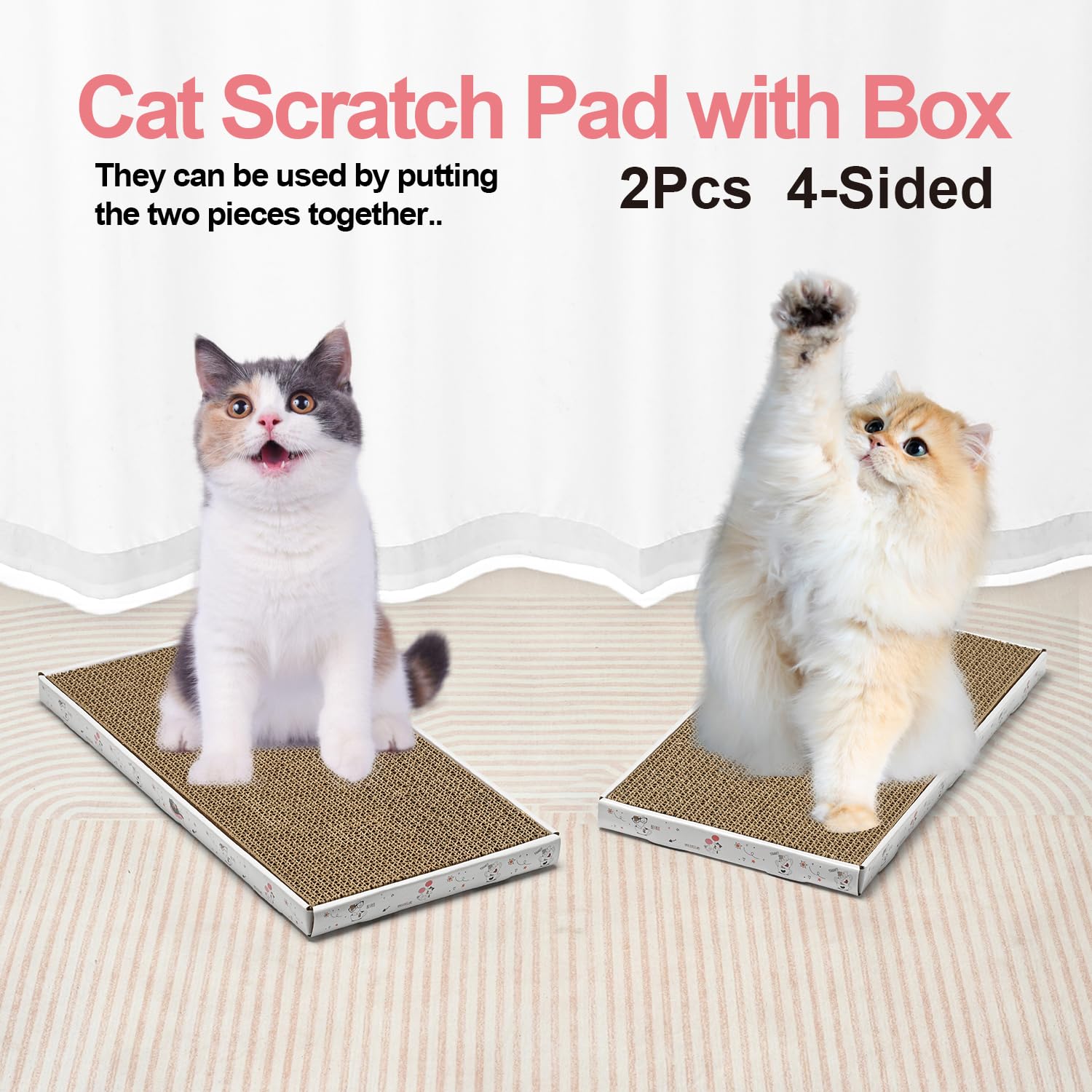 Catinarla pack-two-scratcher-boards provides value for multi-cat homes.